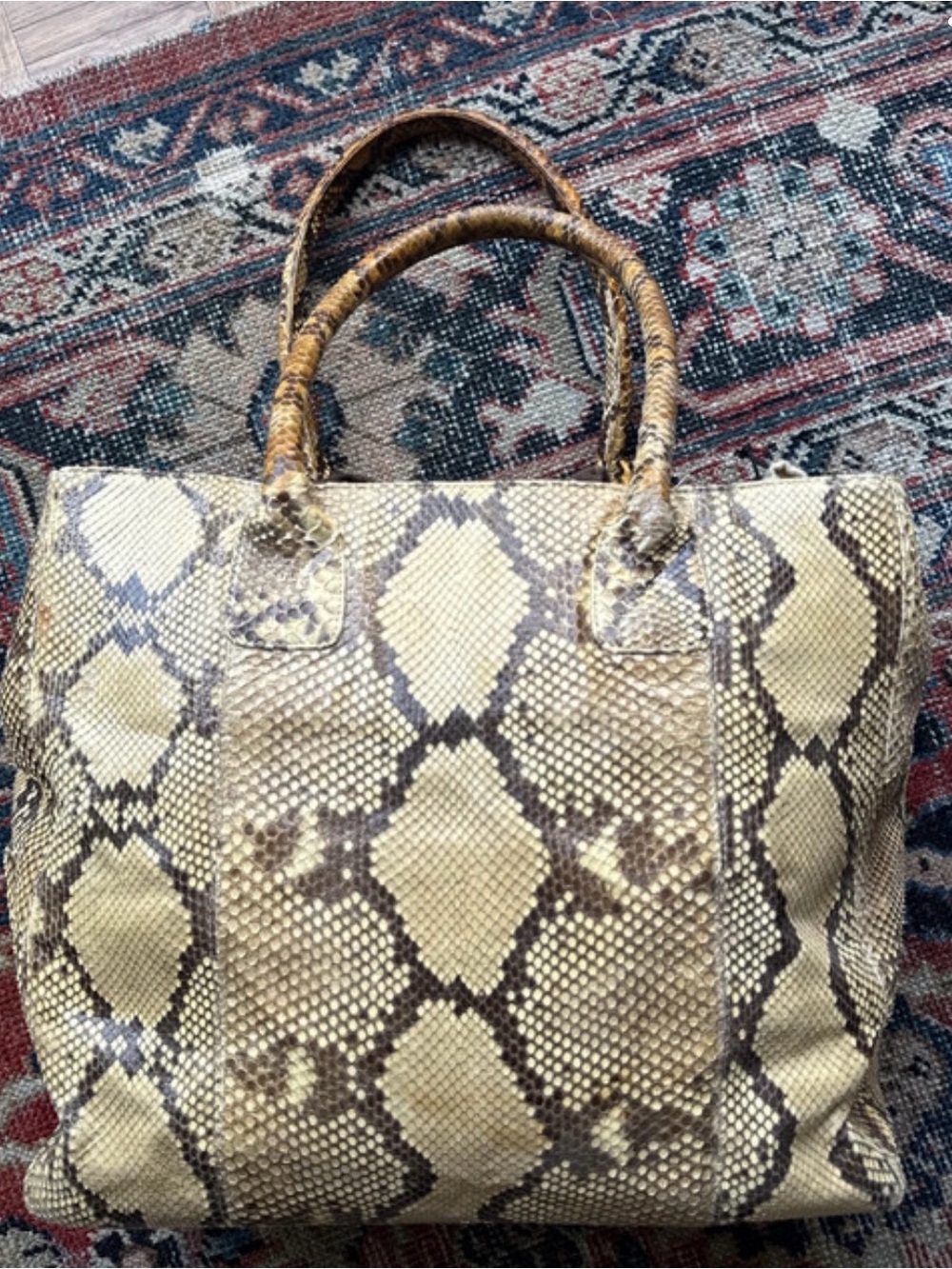 Genuine Snakeskin Lai  Tote Bag - super chic